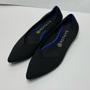 Rothy’s Solid Black Pointed Toe Ballet Flats W11